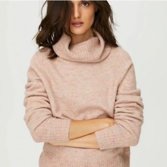 Aritzia Sweaters - Aritzia The Group Babaton Plutarch Sweater Dusty Rose SM Wool/Alpaca Cowl Neck